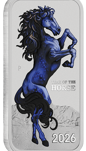 Lunar Year of the Horse 2026 $1 Colour Rectangular 1oz Silver Uncirculated Coin