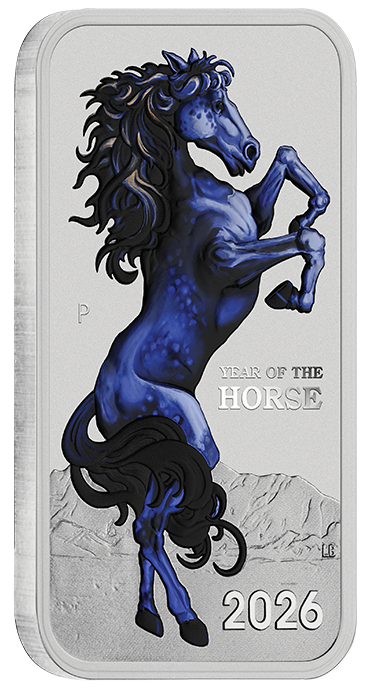 Lunar Year of the Horse 2026 $1 Colour Rectangular 1oz Silver Uncirculated Coin