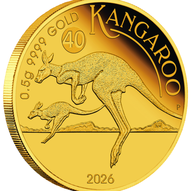 Australia Kangaroo 2026 $2 Mini Roo 0.5g Gold Proof Coin in Card