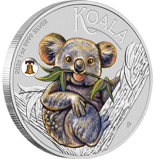 2026 ANA Coin Show Special Australian Koala with Liberty Bell Privy 1oz Silver Coloured Coin