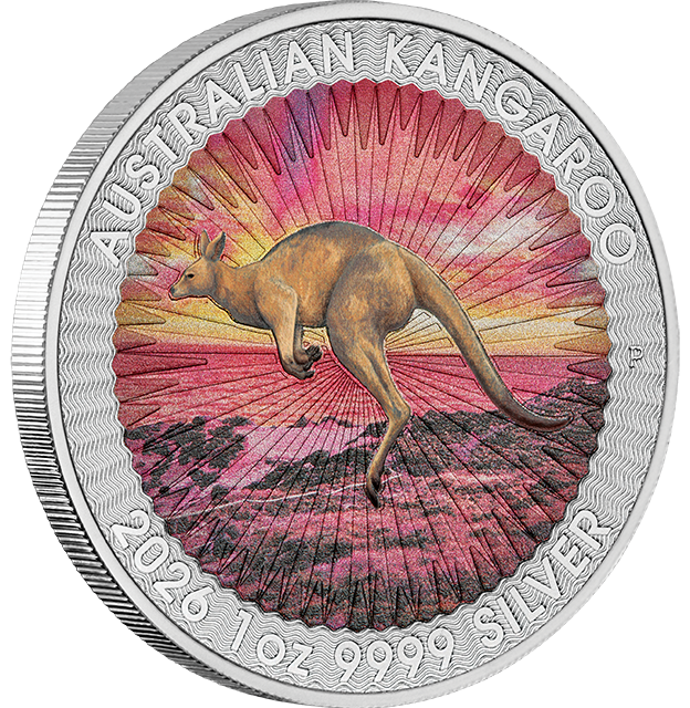 2026 Sundowner Red Kangaroo $1 1oz Silver Coloured Coin in Card