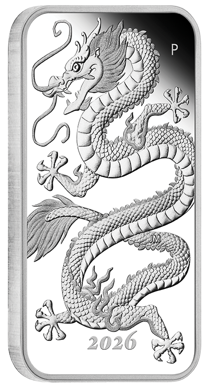 2026 Dragon $1 1oz Silver Rectangular Proof Coin
