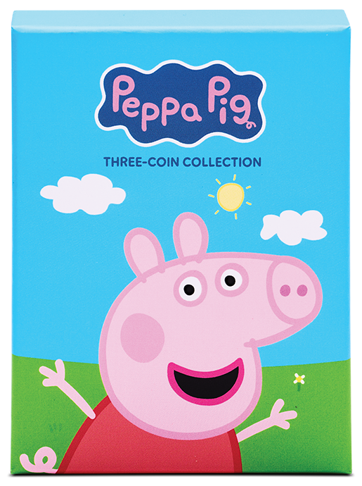 Peppa Pig 2026 $1 Colour Uncirculated 3-Coin Set