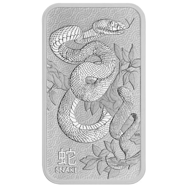 2025 Perth Mint Lunar Snake 1oz Silver Minted Bar