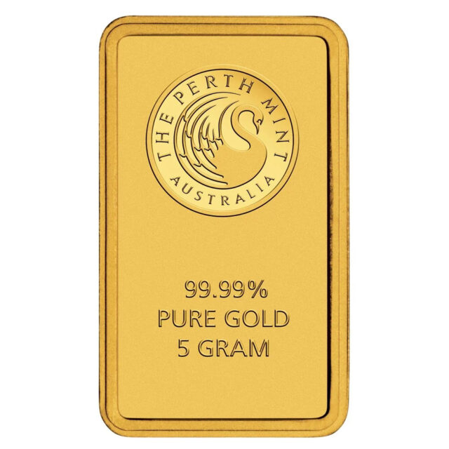 Perth Mint 5g Minted Gold Bar – 99.99% Pure Gold