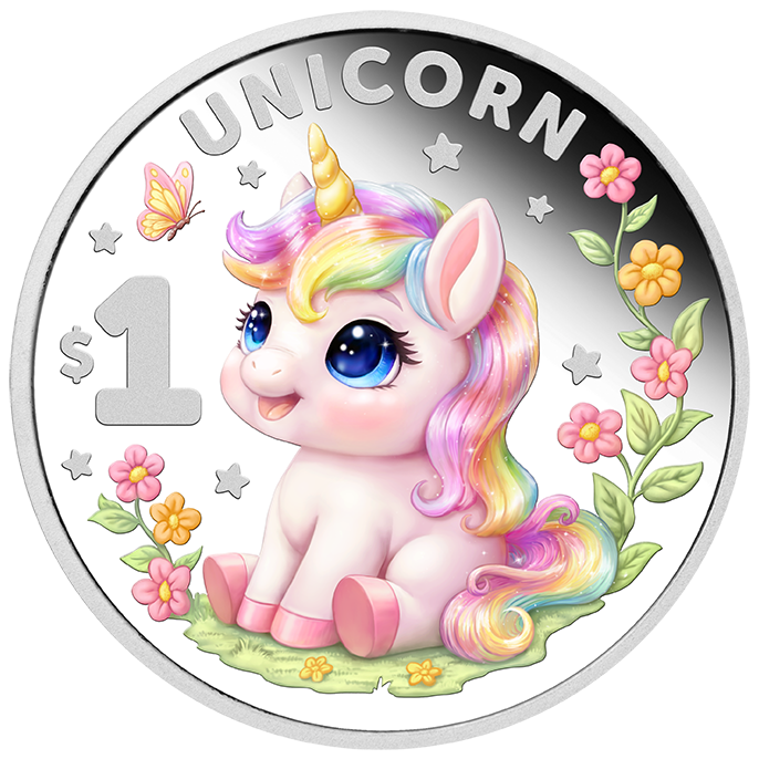 2026 Baby Unicorn $1 1/2oz Silver Proof Coin