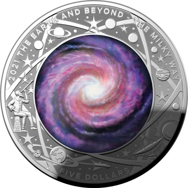 2021 Earth & Beyond Series – Milky Way $5 Domed Silver Proof Coin