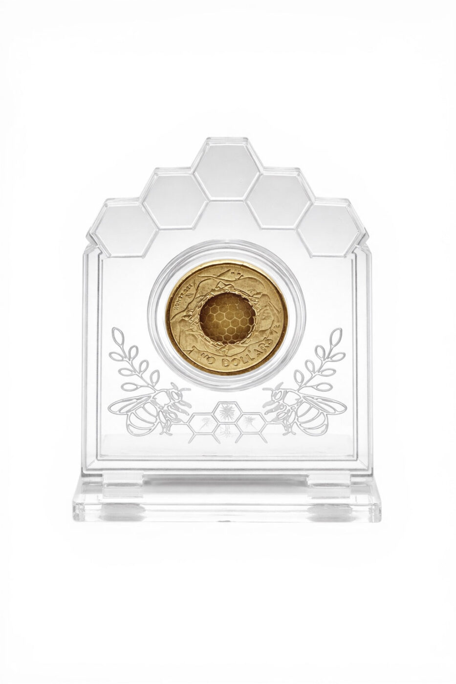 2022 Australian Honeybee $2 Coin + Display Stand