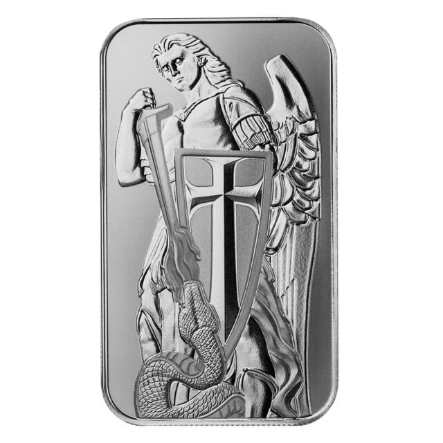 Scottsdale Mint Archangel Michael 1oz Silver Bar – .999 Fine Silver