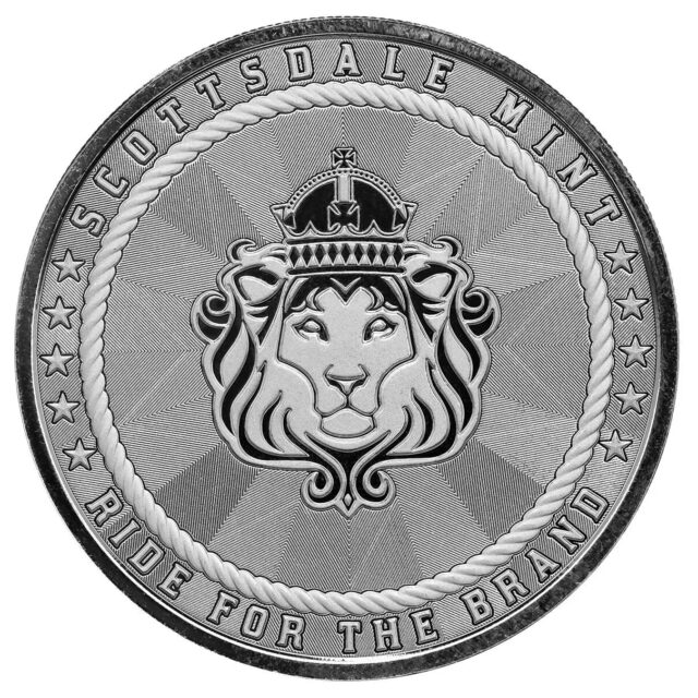 2023 Cowboy with Buffalo Privy 1oz Silver Round – Scottsdale Mint .999 Fine Silver