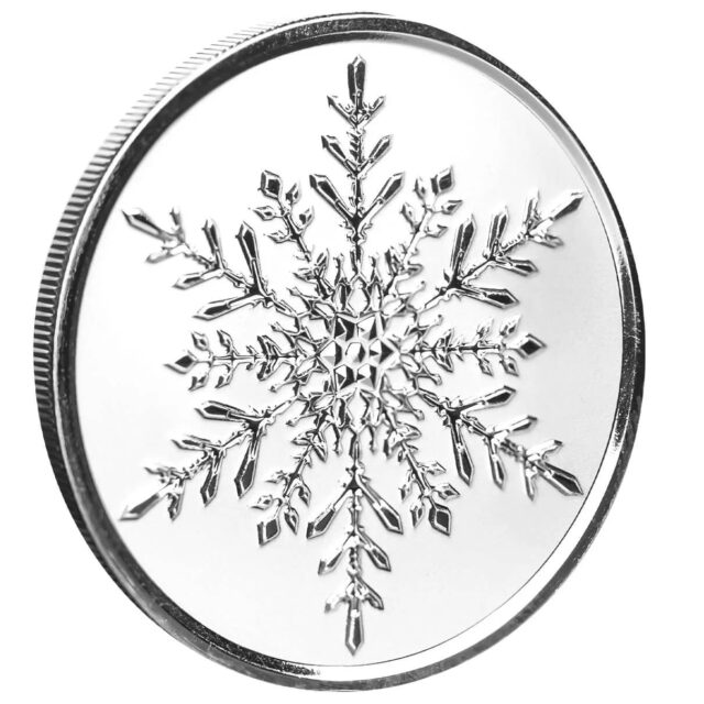 Scottsdale Mint Snowflake 1oz Silver Christmas Round – .9999 Fine Silver