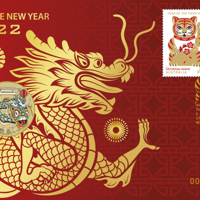 2022 CHINESE NEW YEAR $1 STAMP & COIN COVER PNC – PERTH MINT