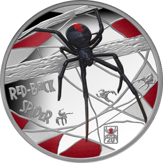 2026 Deadly & Dangerous Red-back Spider 20th Anniversary Privymark 1oz Silver Proof Coin