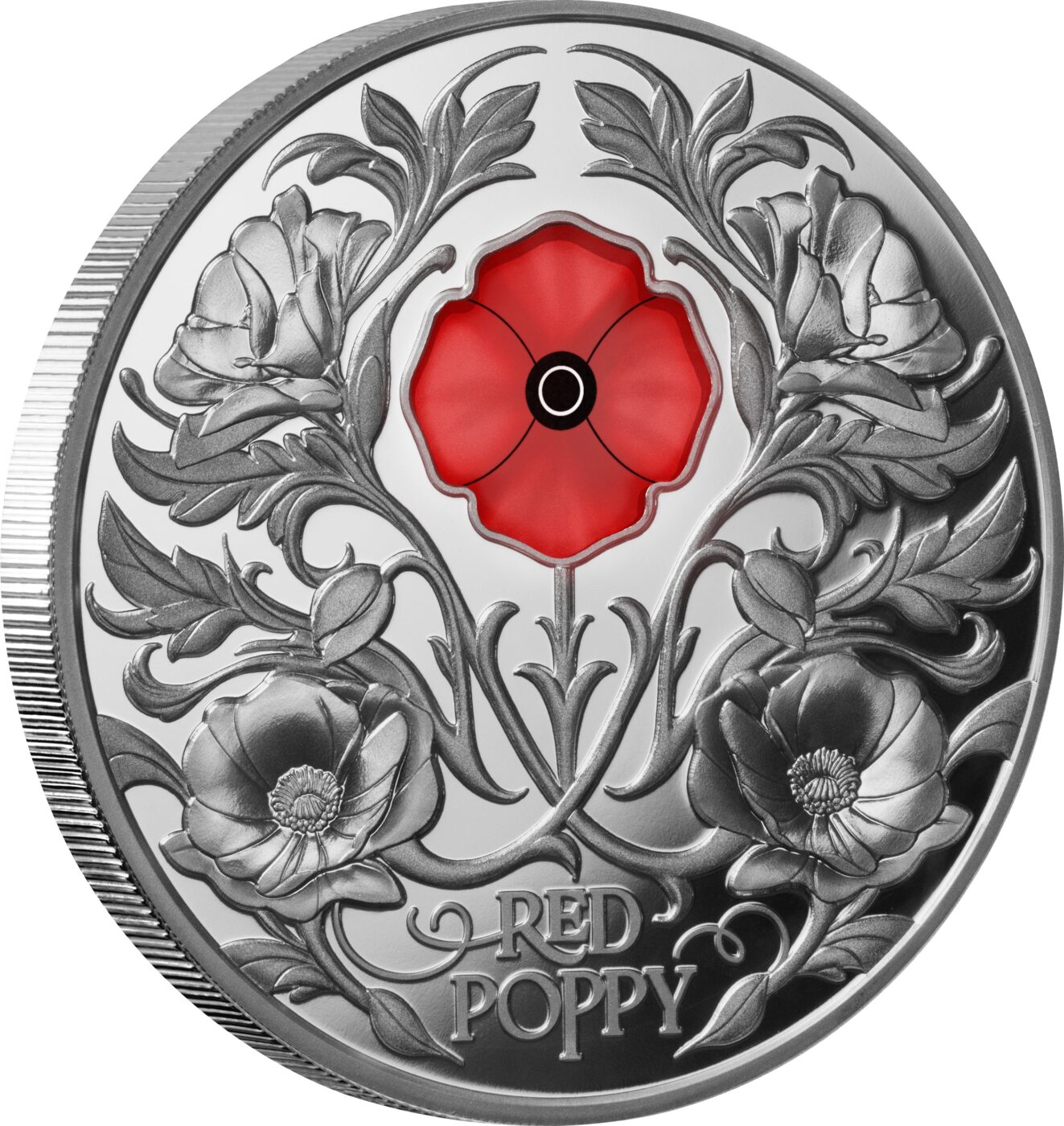 Red Poppy 2026 $5 Window 2oz Silver Proof Coin