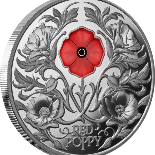 Red Poppy 2026 $5 Window 2oz Silver Proof Coin