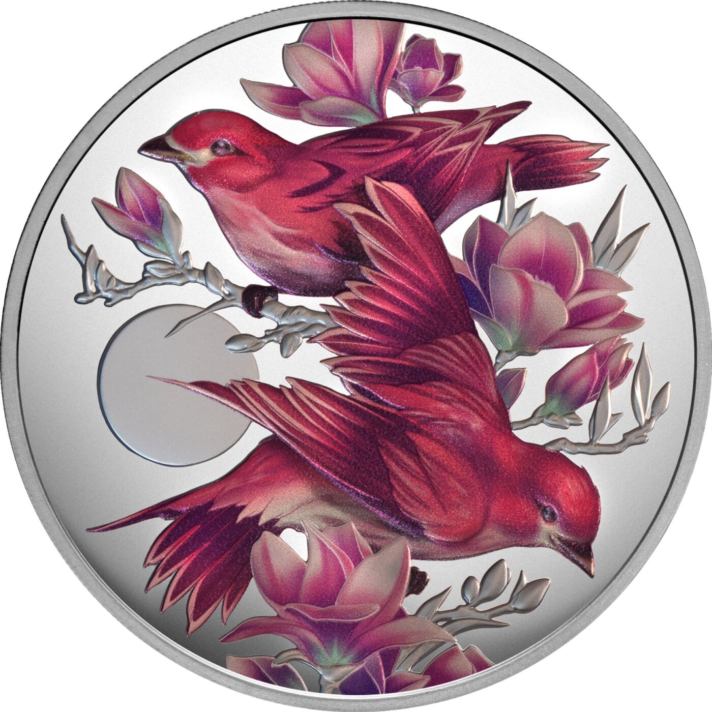 2026 Birds of Beauty Purple Finch & Magnolias $1 1oz Silver Proof Coin