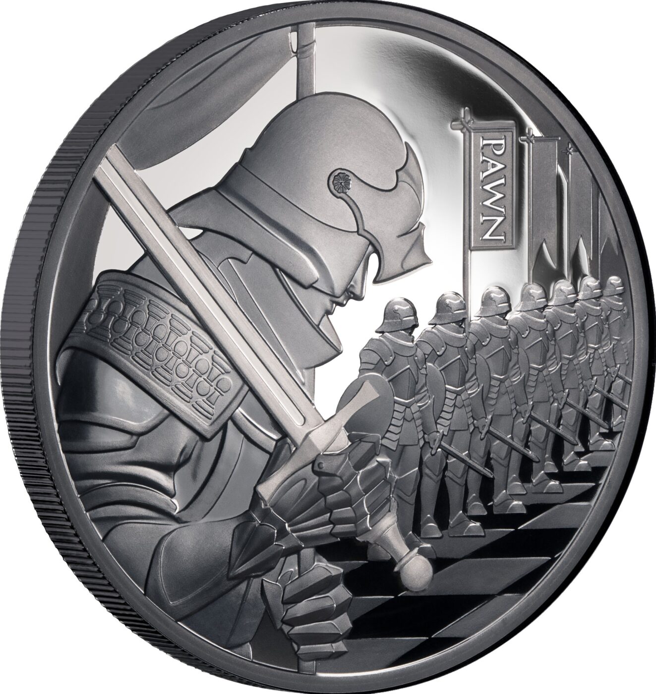 2026 Chess Series – Pawn 1oz Silver Black Proof Coin