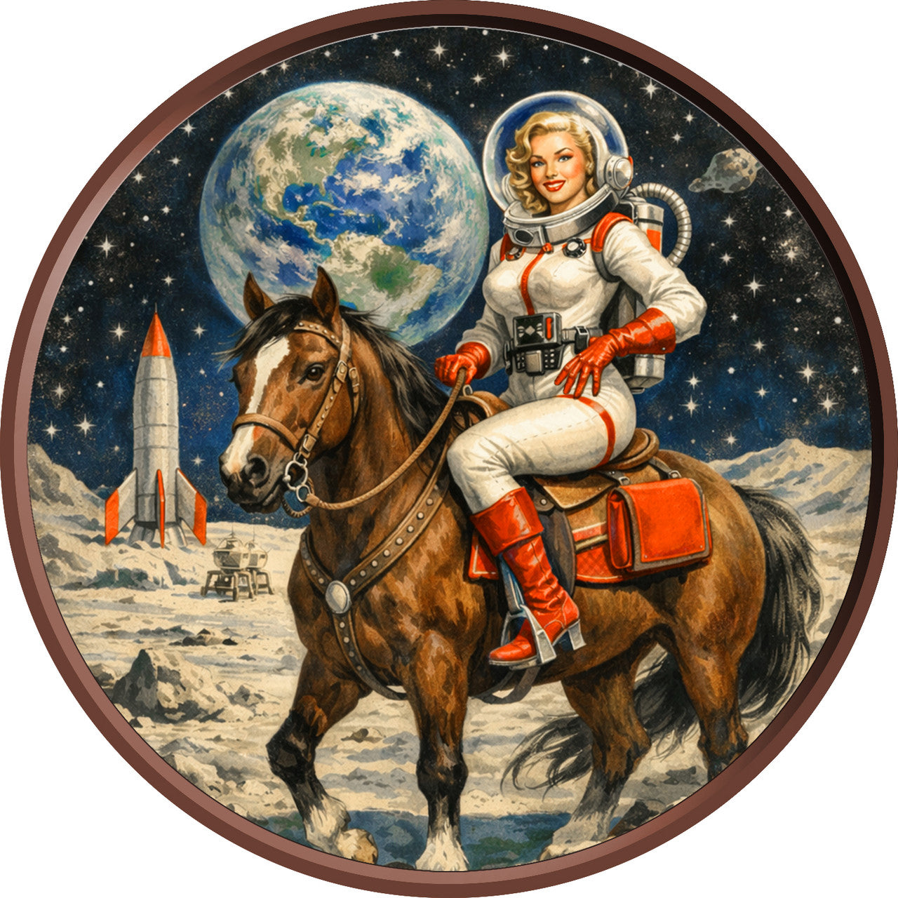 2026 Cameroon Lunar on Lunar Colorized 5oz Copper Coin