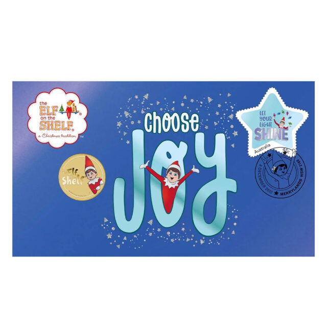 2022 THE ELF ON THE SHELF $1 STAMP & COIN COVER PNC