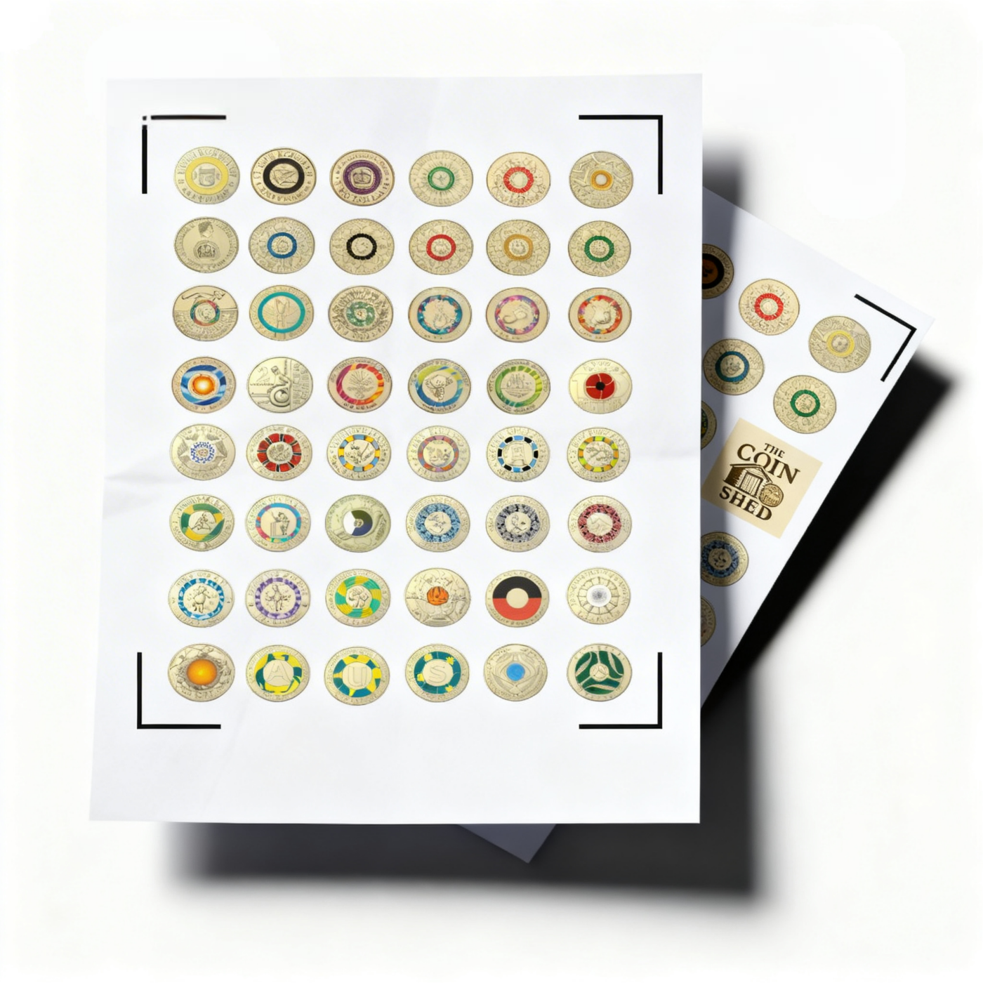 Australian $2 Commemorative Coin Roll Label Stickers – 75 Designs Including Dawn Coin