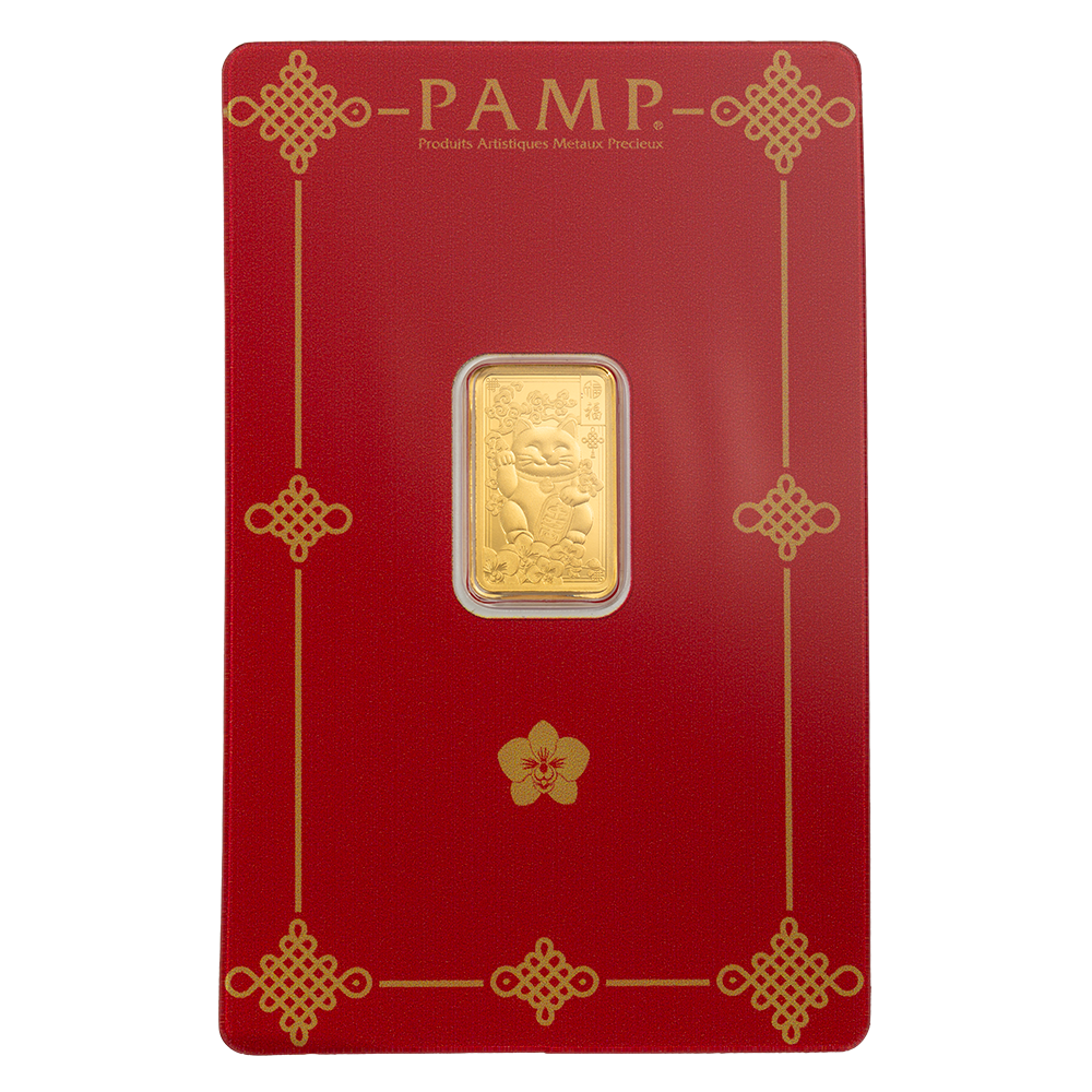 2.5g Gold Bar – PAMP Suisse Lucky Cat | .9999 Fine Gold