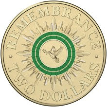 $2 Green Dove Commemorative Coin - Circulated