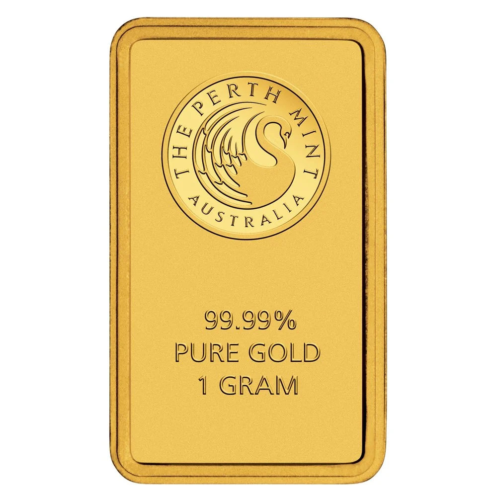 Perth Mint 1g Minted Gold Bar – 99.99% Pure Gold