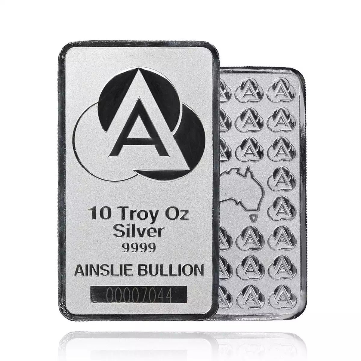 Ainslie Bullion 10oz Silver Bar — .9995 Fine Silver