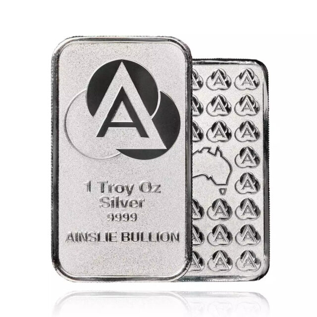 Ainslie Bullion 1oz Silver Bar — .9995 Fine Silver