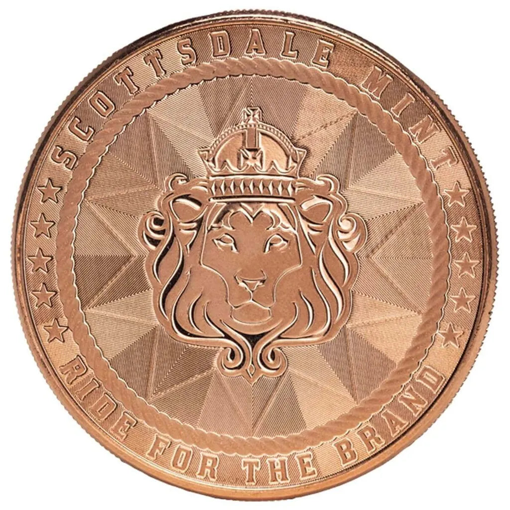 Scottsdale Cowboy with Buffalo Privy 1oz Copper Round