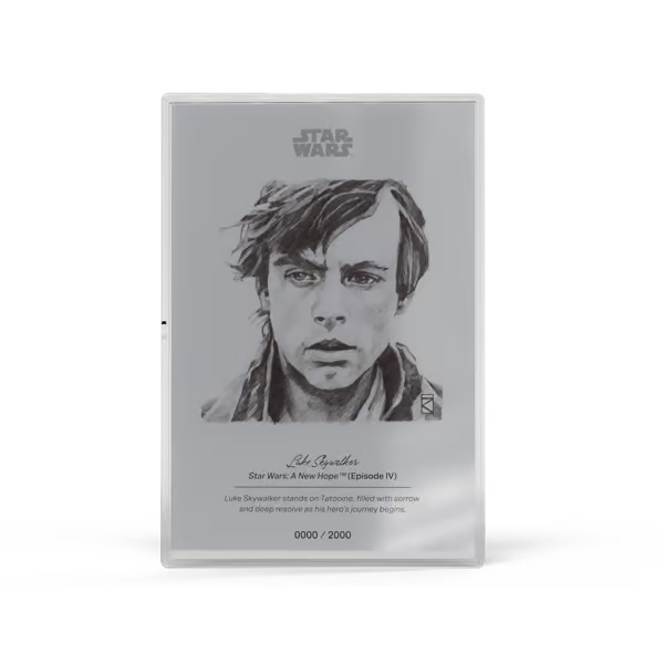 2026 Luke Skywalker Star Wars™ Sketch Art 5g Silver Foil Coin