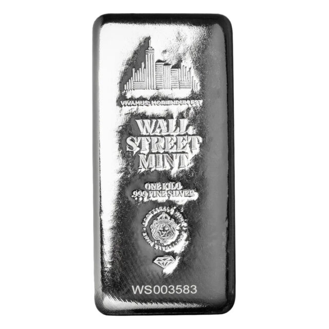 Scottsdale Mint Wall Street Mint 1kg Silver Bar