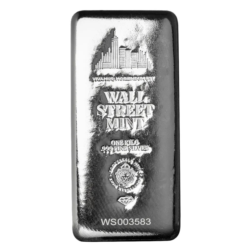 Scottsdale Mint Wall Street Mint 1kg Silver Bar
