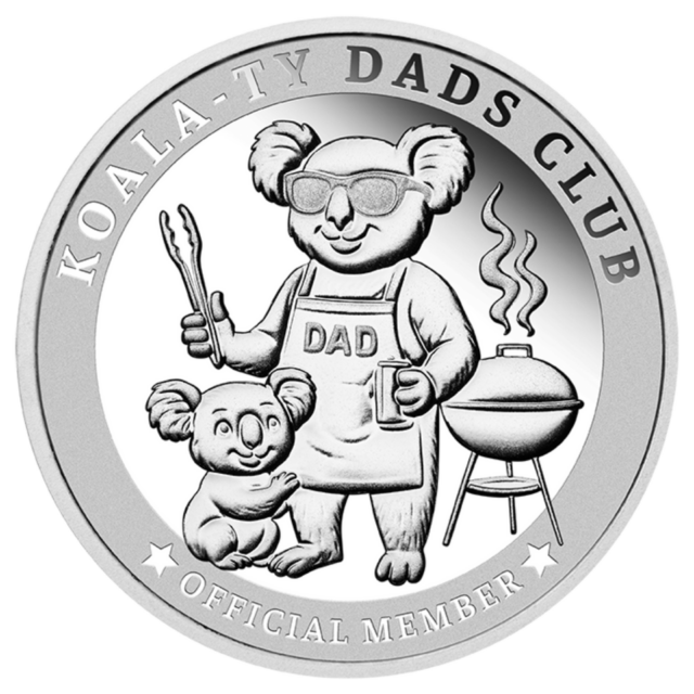 Koala-Ty Dads Club 1/4oz .999 Silver Official Member Medallion