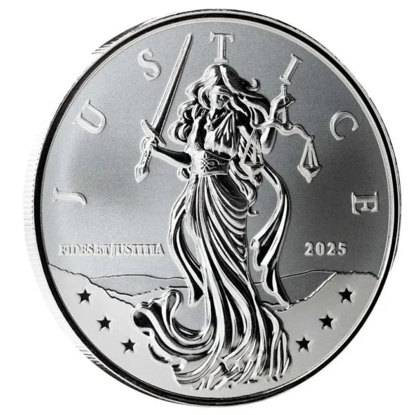 2025 Niue Lady Justice 1oz Silver Bullion Coin – Scottsdale Mint