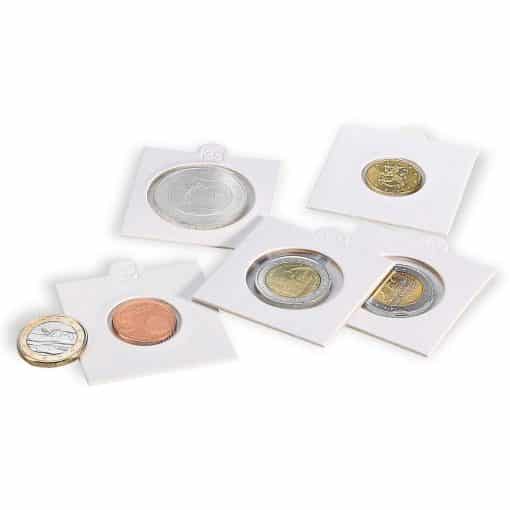 MATRIX Self-Adhesive Coin Holders – 22.5 mm (White, Pack of 25) – Fits $2 Coins