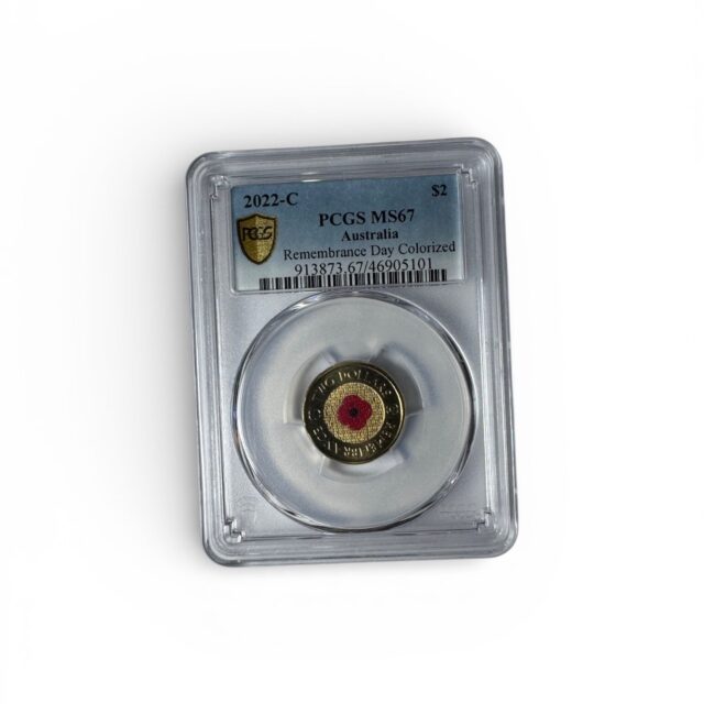 2022 'C' Mintmark Gold Shield Red Poppy - PCGS MS67