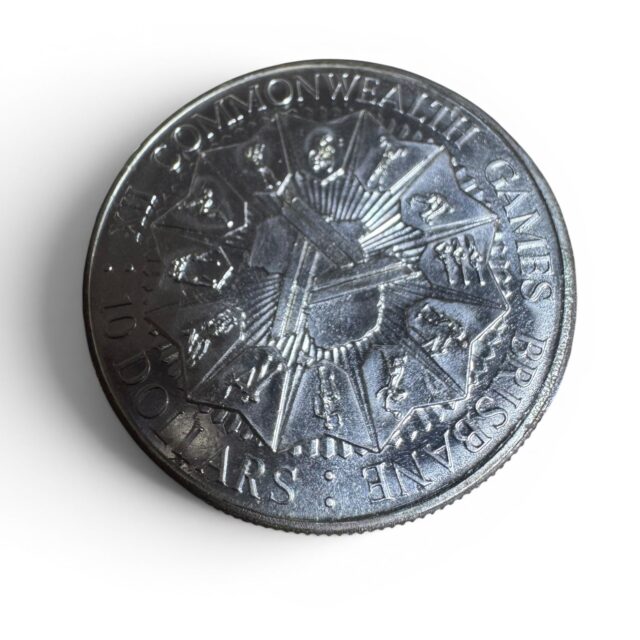 1982 $10 Silver Uncirculated Coin – XII Commonwealth Games Brisbane